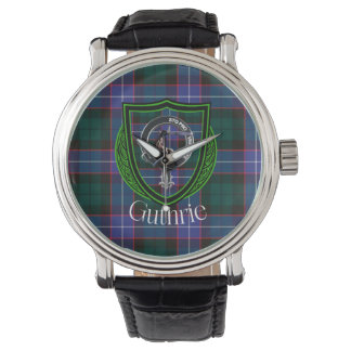 Relógio Guthrie Scottish Clan Tartan & Crest