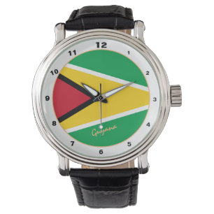 Relógio Guyana Flag & Guyana - moda de tendências / desig