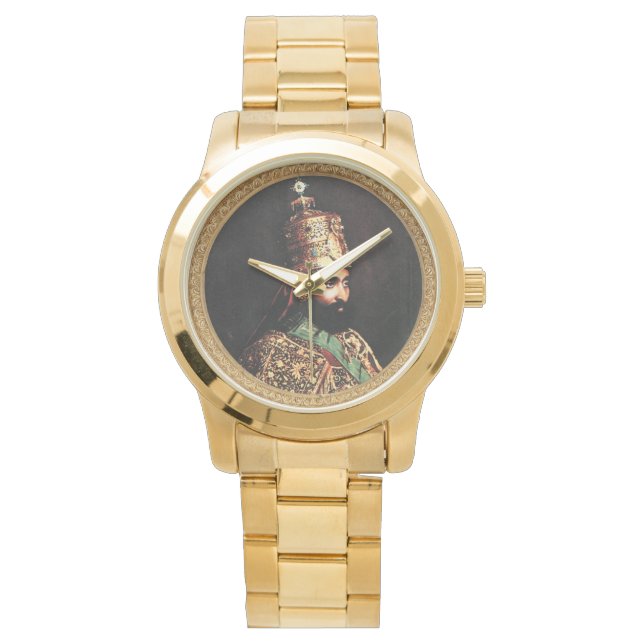 Relógio Haile Selassie - Jah Rastafari Roots Watch (Frente)