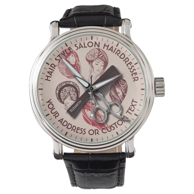 Relógio Hairdresser Ou Beauty Salon Hair Stylist (Frente)