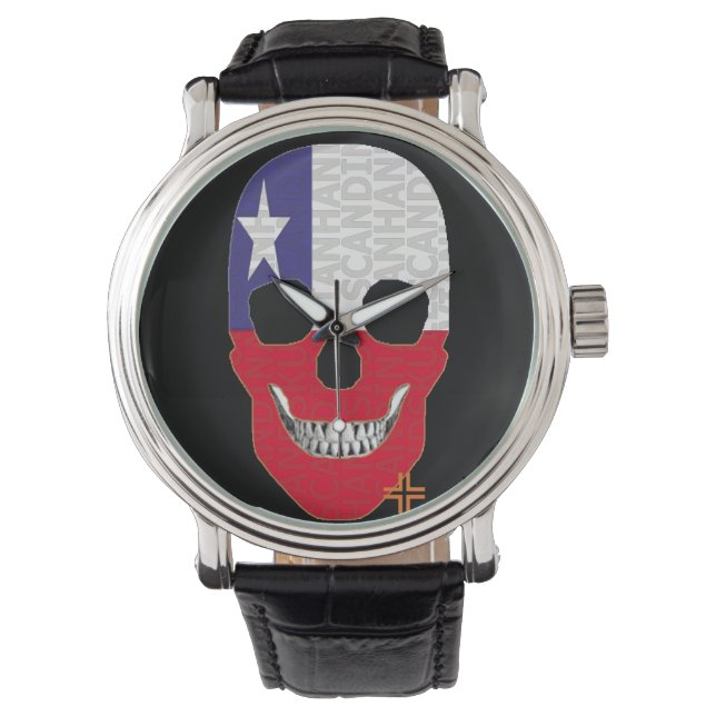 Relógio HANDSKULL Chile repara couro B2 (Frente)