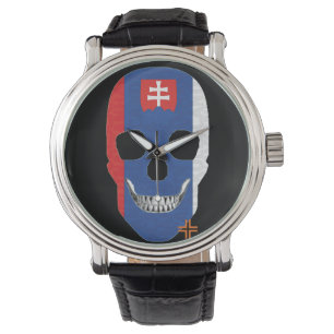 Relógio HANDSKULL Eslováquia Ver couve couro B2