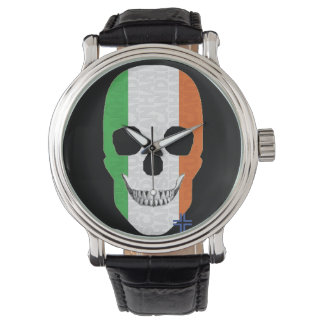 Relógio HANDSKULL Irlanda: relojoaria couro B2