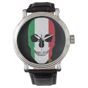 Relógio HANDSKULL Itália Ver couve couro B2