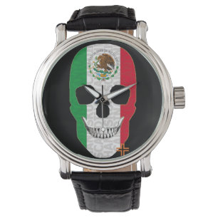 Relógio HANDSKULL México Ver couro B2