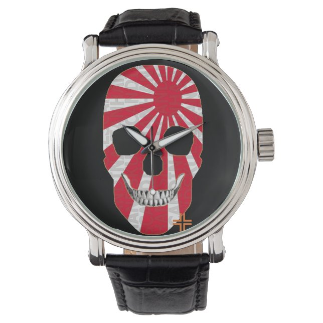 Relógio HANDSKULL Nipon retorna couro B2 (Frente)