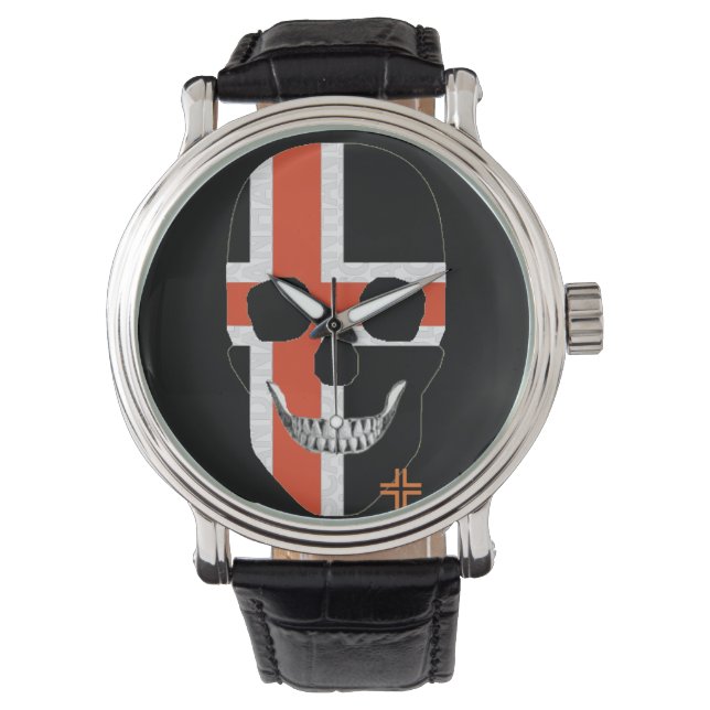 Relógio HANDSKULL Nordic Cross watch em couro natural B2 (Frente)