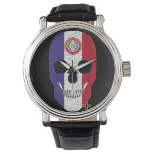 Relógio HANDSKULL Paraguai veja couro B2