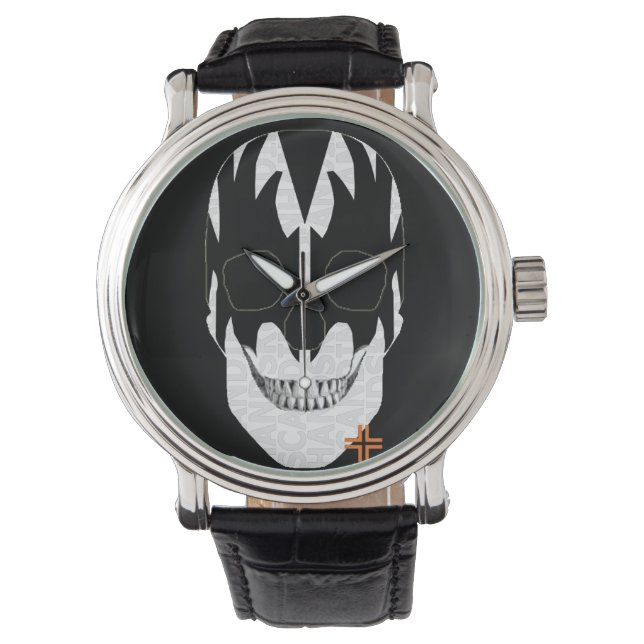 Relógio HANDSKULL Vampiro, reino, couro B2 (Frente)