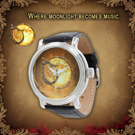 Relógio Harpa Celestial da Lua Dourada