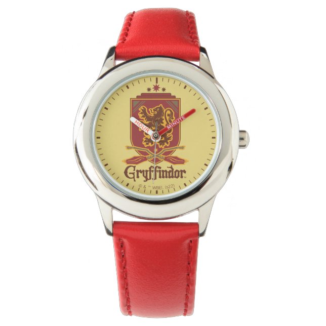 Relógio Harry Potter | Crachá Gryffindor QUIDDITCH™ (Frente)