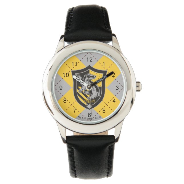 Relógio Harry Potter | Hufflepuff House Pride Crest (Frente)
