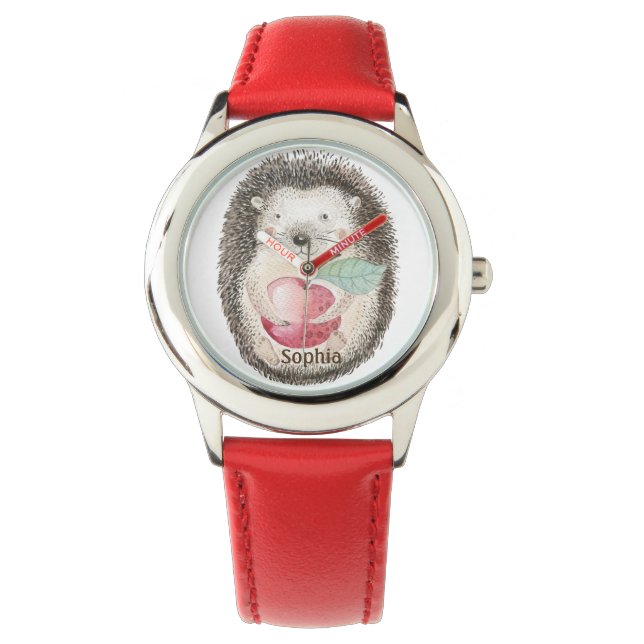 Relógio Hedgehog sorridente com a Apple Personalised Watch (Frente)