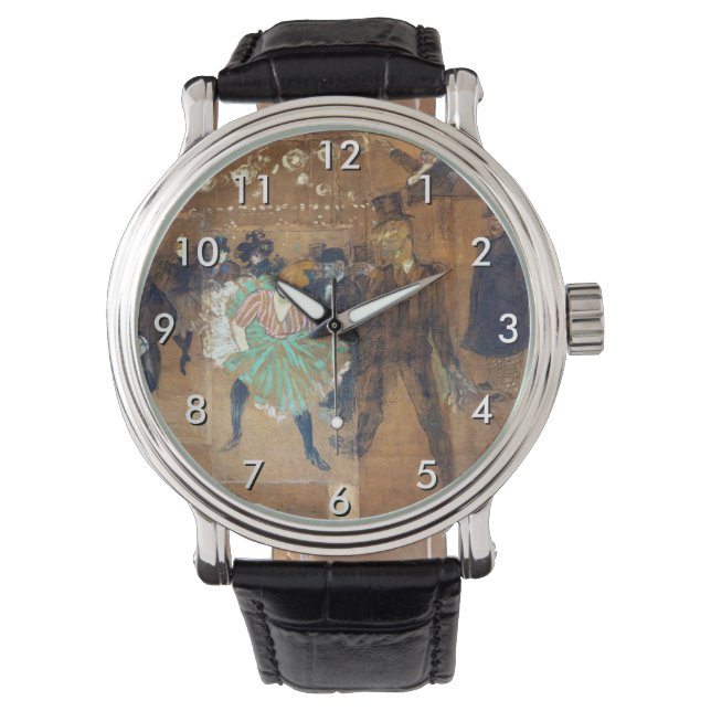 Relógio Henri de Toulouse-Lautrec - Dança no Rouge (Frente)