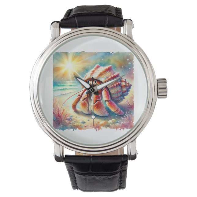 Relógio Hermit Crab 100724AREF103 - Watercolor (Frente)
