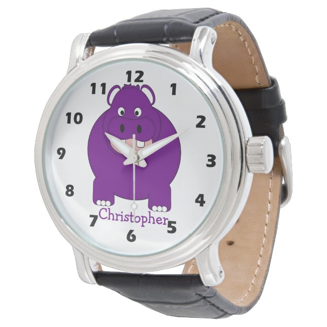 Relógio Hippopotamus Design Personalised (Angular)