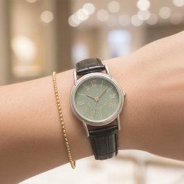 Relógio His & Hers Custom Bride & Groom Leather Watch Gift