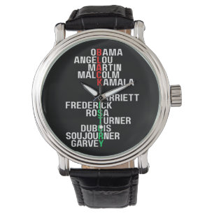 Relógio História Negra Mês Melanin Rei Rainha Sista Bruh