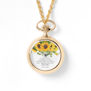 Relógio Hoje, uma noiva mãe casada, guardanapo presente