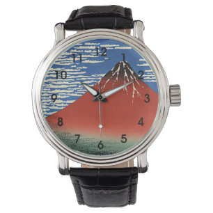 Relógio Hokusai - Fuji, Montanhas em Tempo Claro,