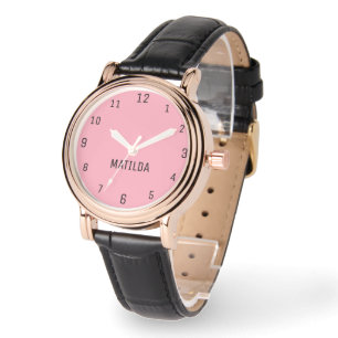 Relógio Homens de Meninas Elegante Rosa Bebê