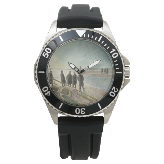 Relógio Homens na Praia (Trabalho Perigoso em Baixo Lado) (Frente)