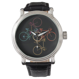 Relógio hora de montar uma bicicleta