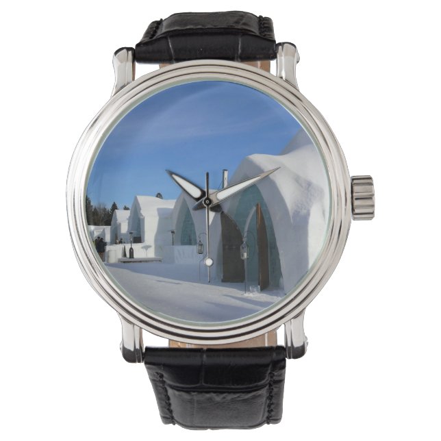 Relógio Hotel de Glace, Quebec, Canadá (Frente)