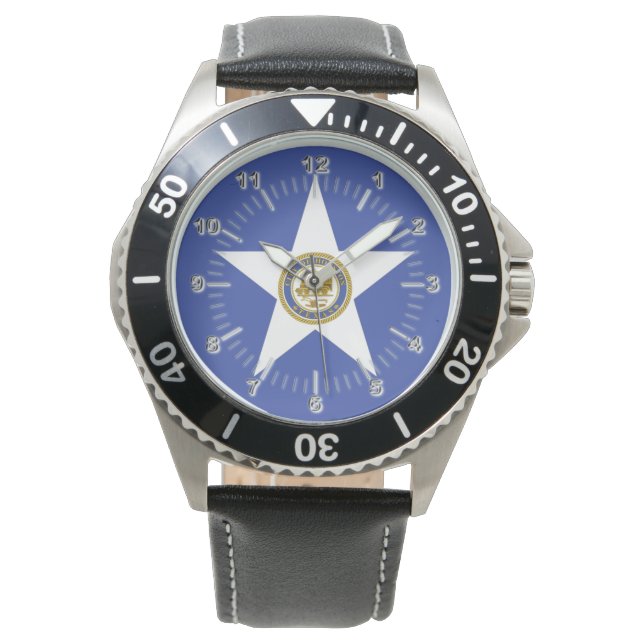 Relógio Houston (Texas) City flag Watch (Frente)
