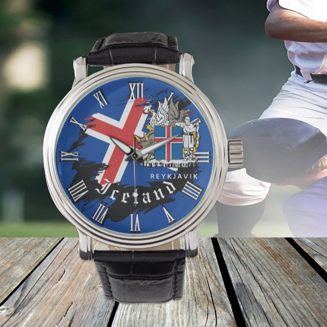 Relógio Iceland Watch, Modern Icelandic Flag (Criador carregado)