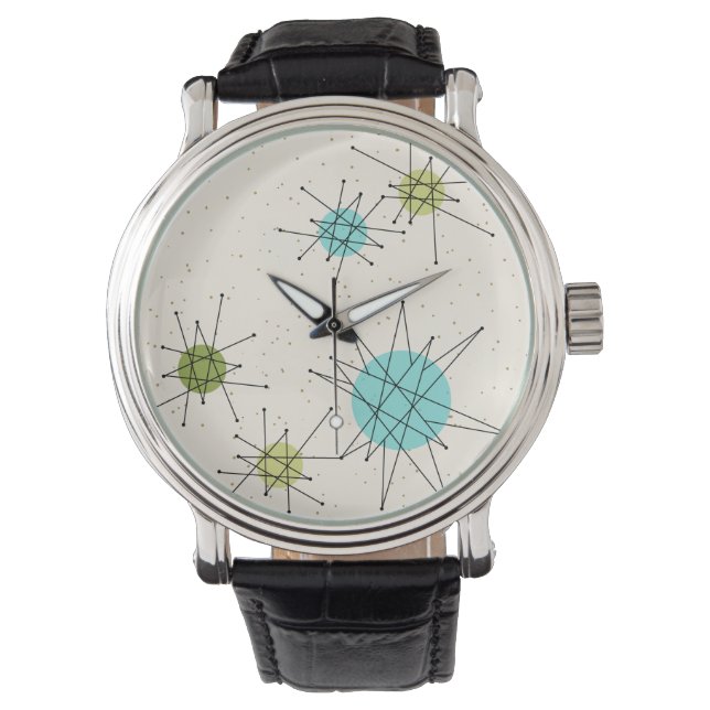 Relógio Iconic Atomic Starbursts Leather Watch (Frente)
