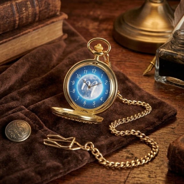 Relógio Ideia de Presente Personalizável ( Luar ) Monogram (best pocket watch gifts, buy personalized antique pocket watch)