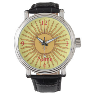 Relógio Ilustração de arte com face Sun Thunder_Cove