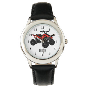 Relógio Ilustração de desenho animado de bicicleta atv