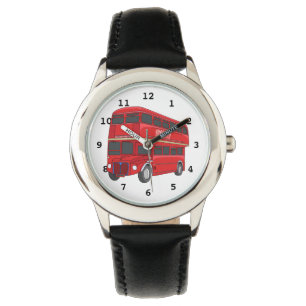 Relógio Ilustração de desenho de barramento de dois andare