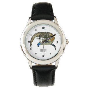 Relógio Ilustração de desenho em tons azuis