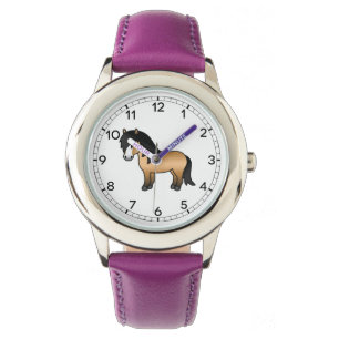 Relógio Ilustração do desenho animado de Pônea Shetland Bu