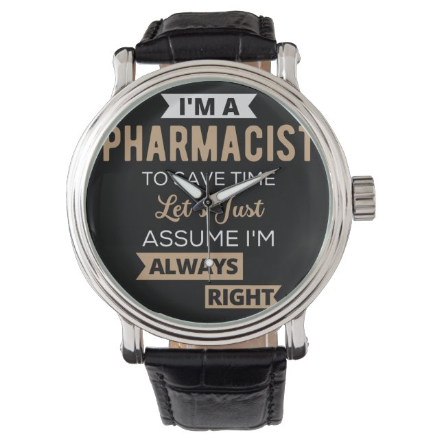 Relógio I'm A Pharmacist To Save Time Let's Just Assume (Frente)
