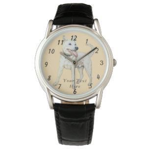 Relógio imagem original de um buldogue branco americano