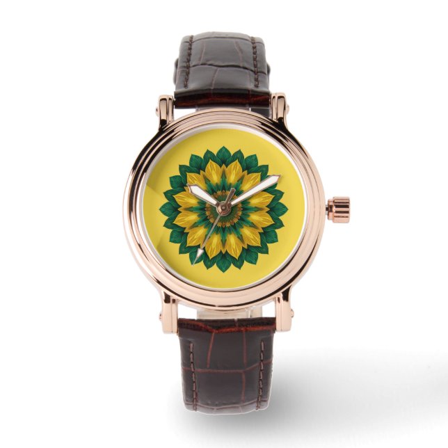 Relógio Imperial Solar Flower Mandala Luxury Keychain  (Frente)