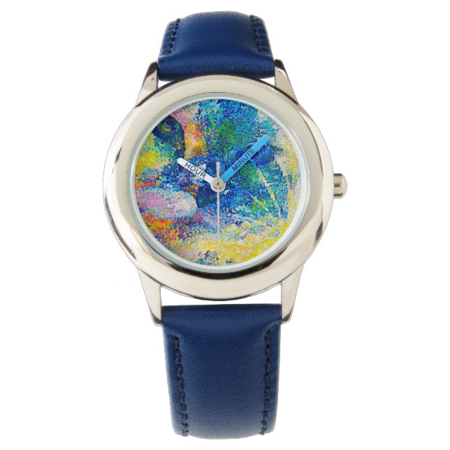 Relógio Impressão de arte de Abstrato vibrante (Frente)