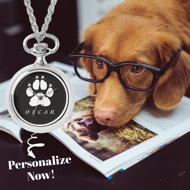 Relógio Impressão em tela branca e preta com o nome do seu (Criador carregado)