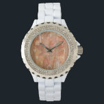 Relógio Impressão Floral Laranja Moderno em Fundo Retirado<br><div class="desc">Uma criação original de Jennifer Goldberger,  esta impressão floral de laranja moderna senta-se num fundo despojado. As flores quase se misturam com o fundo. Deixe-o misturar-se com o resto da sua casa,  comprando-a hoje!</div>