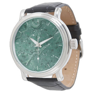 Relógio Impressão Verde Marble