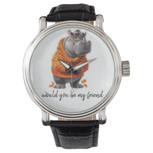 Relógio Impressões de Arte Hippo Adoráveis Perfeito para A