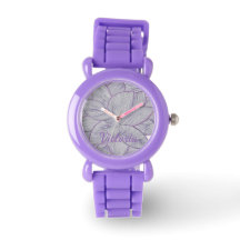 Relógio Infantil Personalizado Silicone Floral Rox
