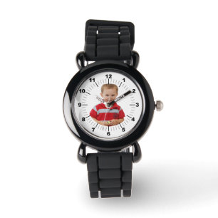 Relógio infantil - Personalizado - Silicone preto