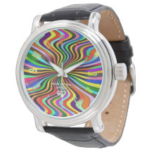 Infinity Rainbow Swirl Stainless Steel Watch
