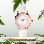 Relógio Iniciais cor-de-rosa rosa Dusty personalizadas eWa<br><div class="desc">Presente para ela,  relógio de pulso rosa empoeirado</div>
