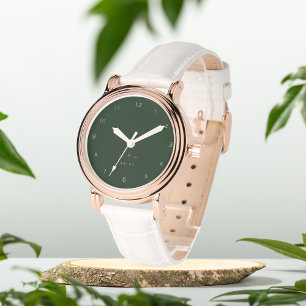 Relógio Iniciais verdes escuras personalizadas eWatch Watc